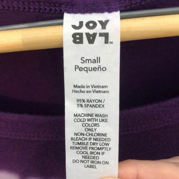 Joy Lab Tye Dye Purple Workout Top Small - Picture 4 of 5